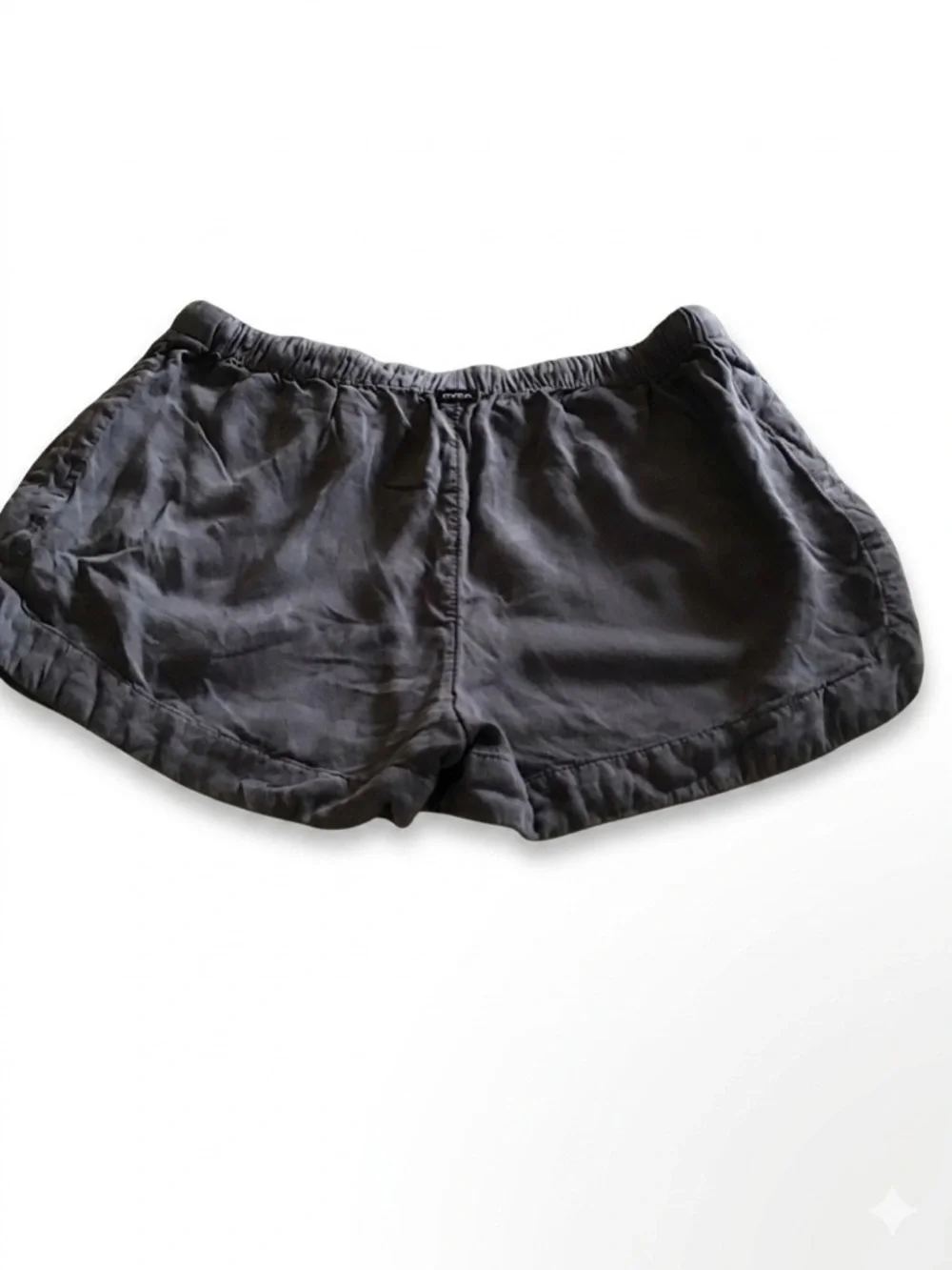 RVCA Charcoal Grey 100% Rayon Pull-On Shorts Size Small Minimalist Coastal Beach - Picture 3 of 6
